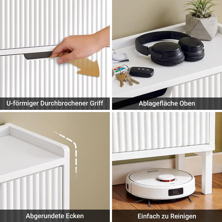 SoBuy Schuhschrank Schmal - Schuhkipper Schmal mit 4 Türen - Ideal für Enge Flure, Eingangsbereich o