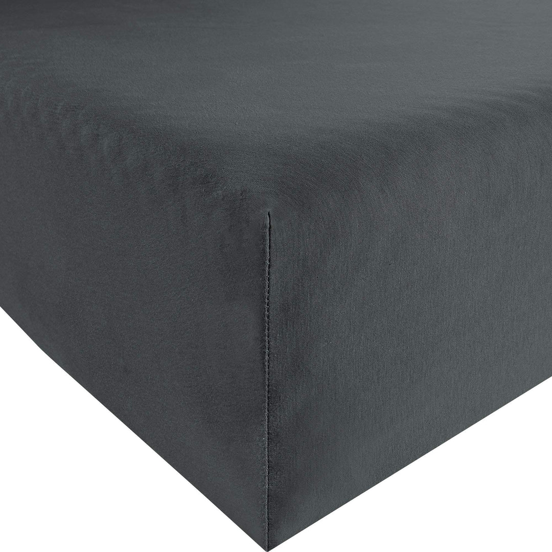 Erwin Müller Spannbettlaken, Spannbetttuch Memmingen Interlock-Jersey anthrazit Grösse 90x210-100x22
