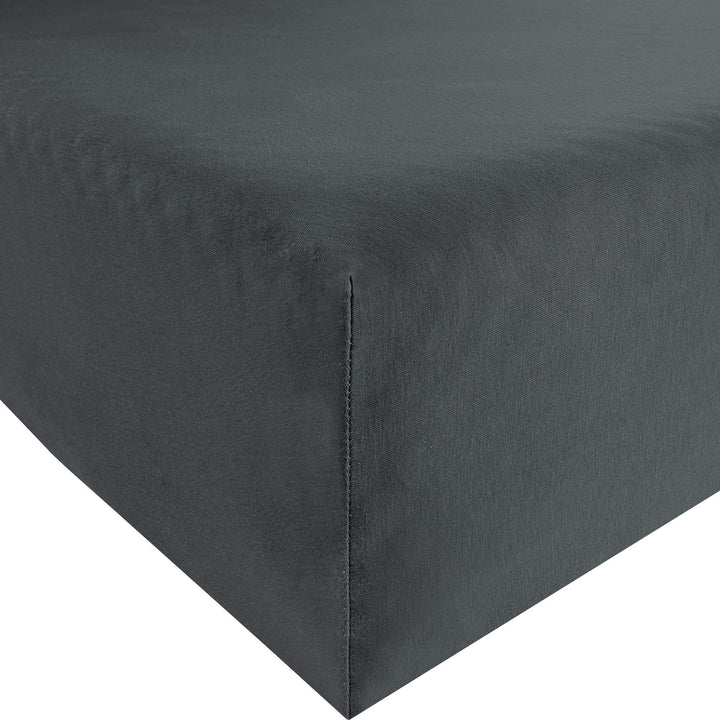 Erwin Müller Spannbettlaken, Spannbetttuch Memmingen Interlock-Jersey anthrazit Grösse 90x210-100x22