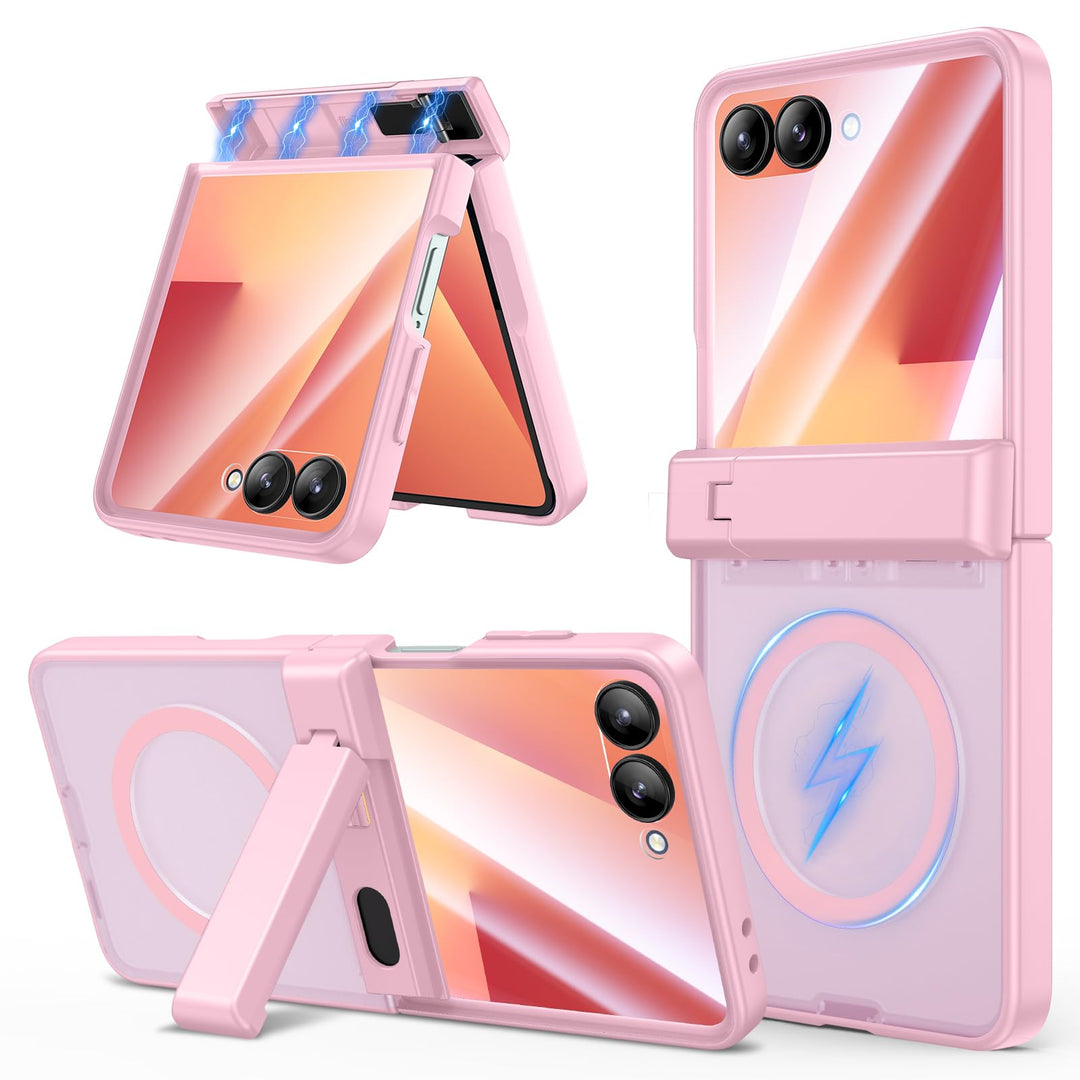 Doeshine für Samsung Galaxy Z Flip 7 Hülle [Not für Flip 7FE] mit Mag-Safe, Ständer und Displayschut