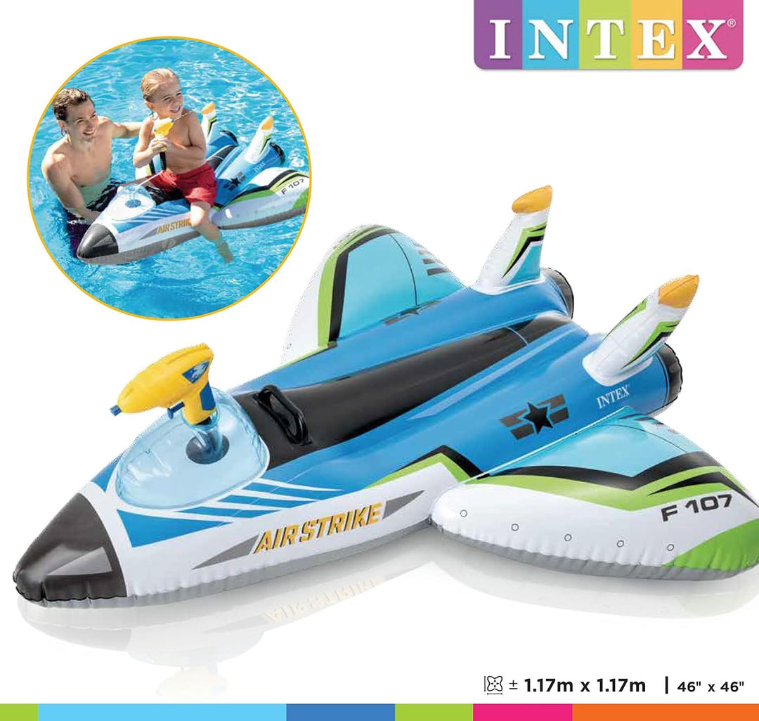 Intex Water Gun Plane Ride-ONS, 117 x 117 cm Weiss Einheitsgrösse (Packung mit 2), Weiß Einheit
