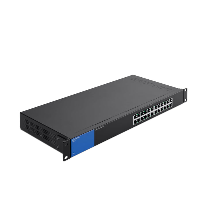 Linksys LGS124-EU 24-Port Unmanaged Gigabit-Netzwerk-Switch – Ethernet-Switch/Hub mit Metallgehäuse,