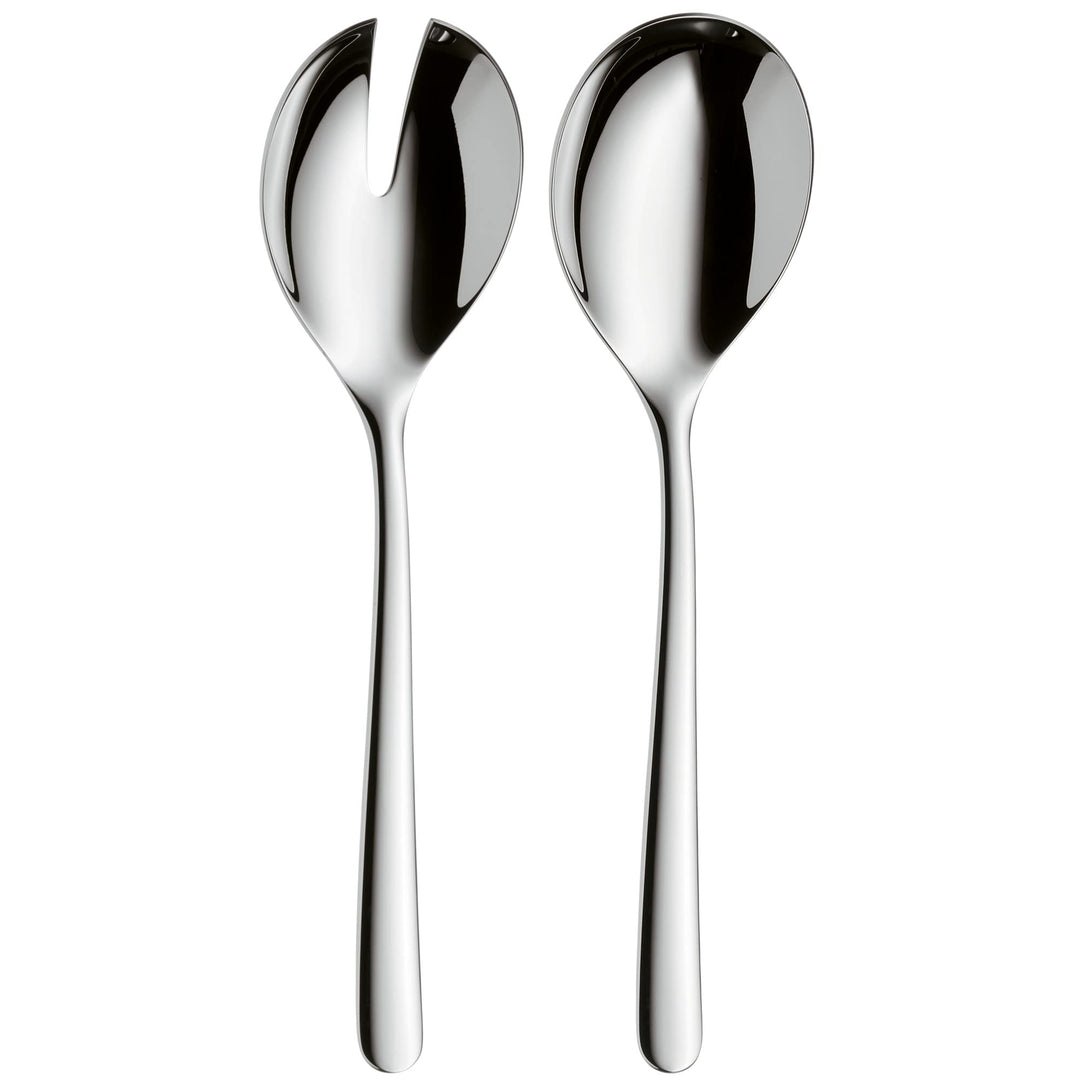 WMF Kult Plus Salatbesteck Edelstahl 23,7 cm, Salatgabel, Servierlöffel, Cromargan protect Edelstahl