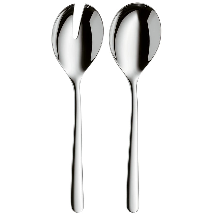 WMF Kult Plus Salatbesteck Edelstahl 23,7 cm, Salatgabel, Servierlöffel, Cromargan protect Edelstahl