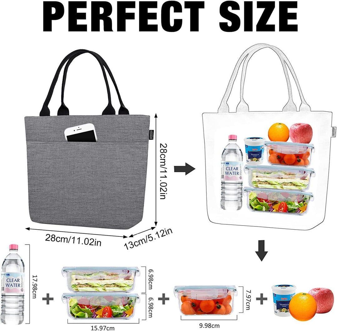 AOSBOS Kühltasche Klein Leicht Lunch Tasche Isoliertasche zur Arbeit Schule Faltbar Wasserdicht Reis