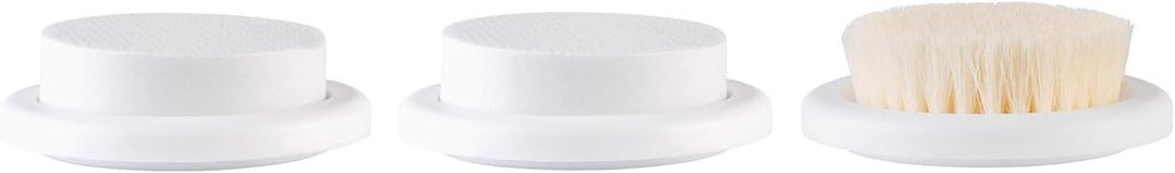 Eincremhilfen: 2er-Set Rücken-Eincremehilfen & Duschbürsten, 6 Köpfe, klappbar 41,5cm (Rückeneincrem