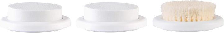 Eincremhilfen: 2er-Set Rücken-Eincremehilfen & Duschbürsten, 6 Köpfe, klappbar 41,5cm (Rückeneincrem