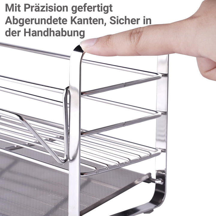 Spülbecken Organizer, Spüle Organizer für Küche, Sink Organizer mit Abflusswanne &amp; Handtuchhalter, S