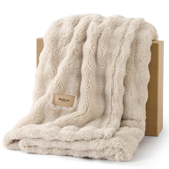 BEDSURE Kuscheldecke Flauschig Bubble Decke - Geschenke für Frauen Sofadecke, Wolldecke & Fleecedeck