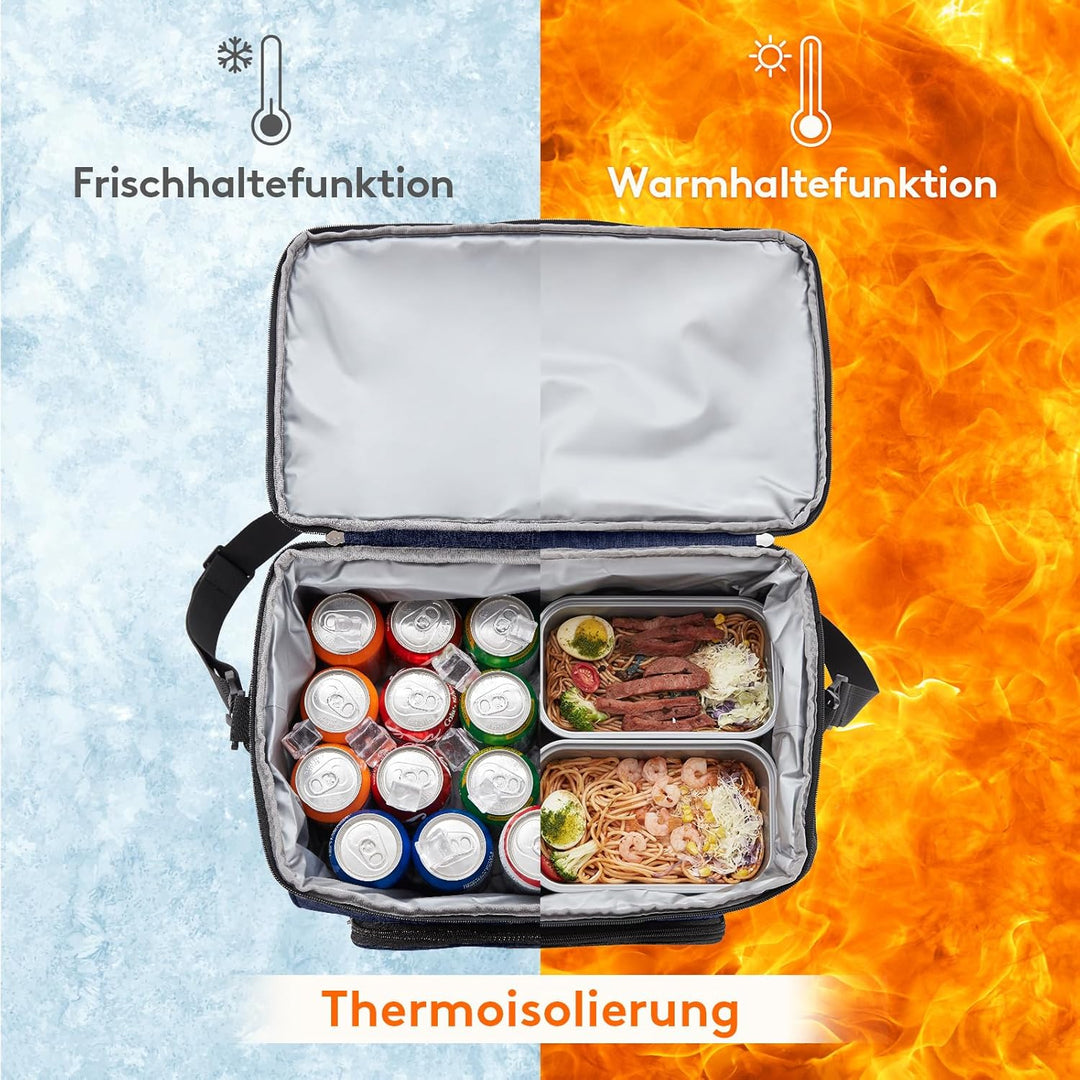Lifewit grosse Kühltasche für 48 Dosen, isolierte Lunch-Tasche, leichte, tragbare Kühltasche, doppel
