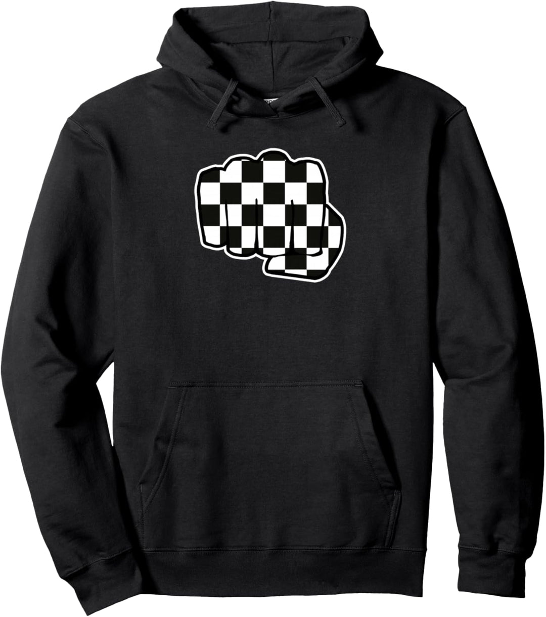 Faust im Schachbrettmuster Pullover Hoodie