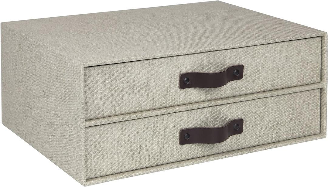 Bigso Box of Sweden BIRGER Schubladenbox für Dokumente und Bürobedarf – Schreibtisch Organizer mit 2