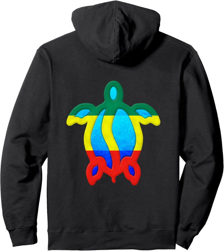 Jamaika Reggae Karibik Rasta Rastafari Meeresschildkröte Pullover Hoodie