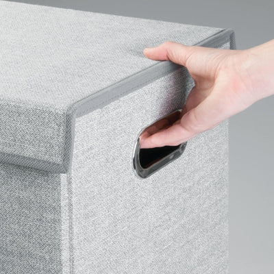mDesign 2er-Set Wäschetruhe aus atmungsaktivem Polypropylen – Design Wäschekorb für Waschküche, Bad