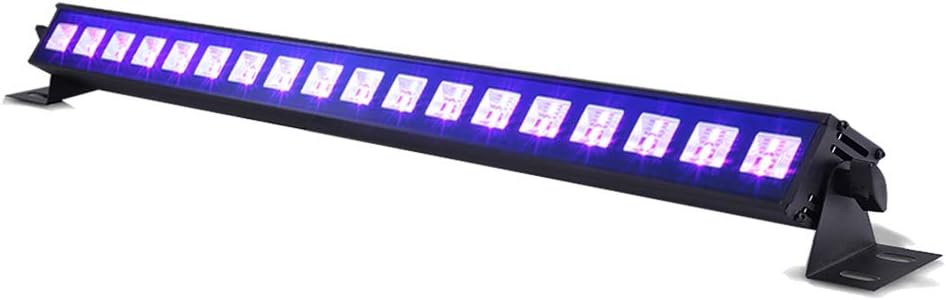 BeamZ LCB48 UV Lampe Schwarzlichtlampe LED Bar 90 cm, 18 x 3 Watt, DMX, Soundmodus, UV Licht, Neonfa