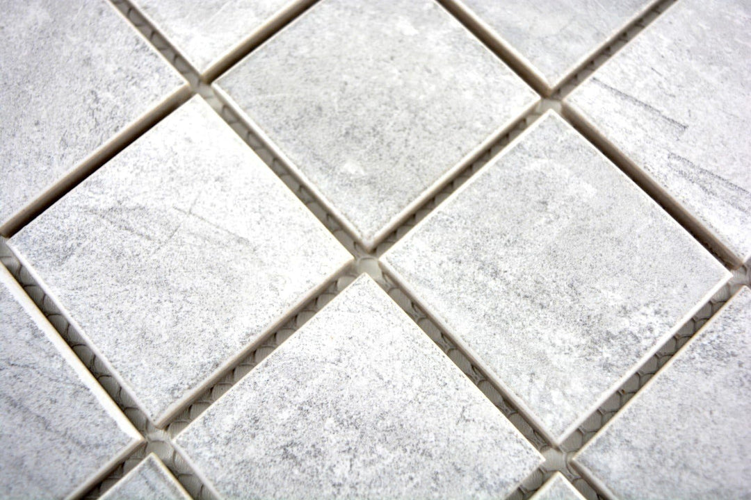 Keramikmosaik Mosaik Fliese Keramik Cortona dunkelgrau Mosaikfliese Badfliese Wandverkleidung Theken