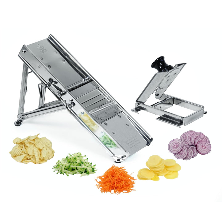 Louis Tellier - Mandoline mit Schlitten - Edelstahl - Professionelle Qualität - Kamm 3/10mm - 25 x 1