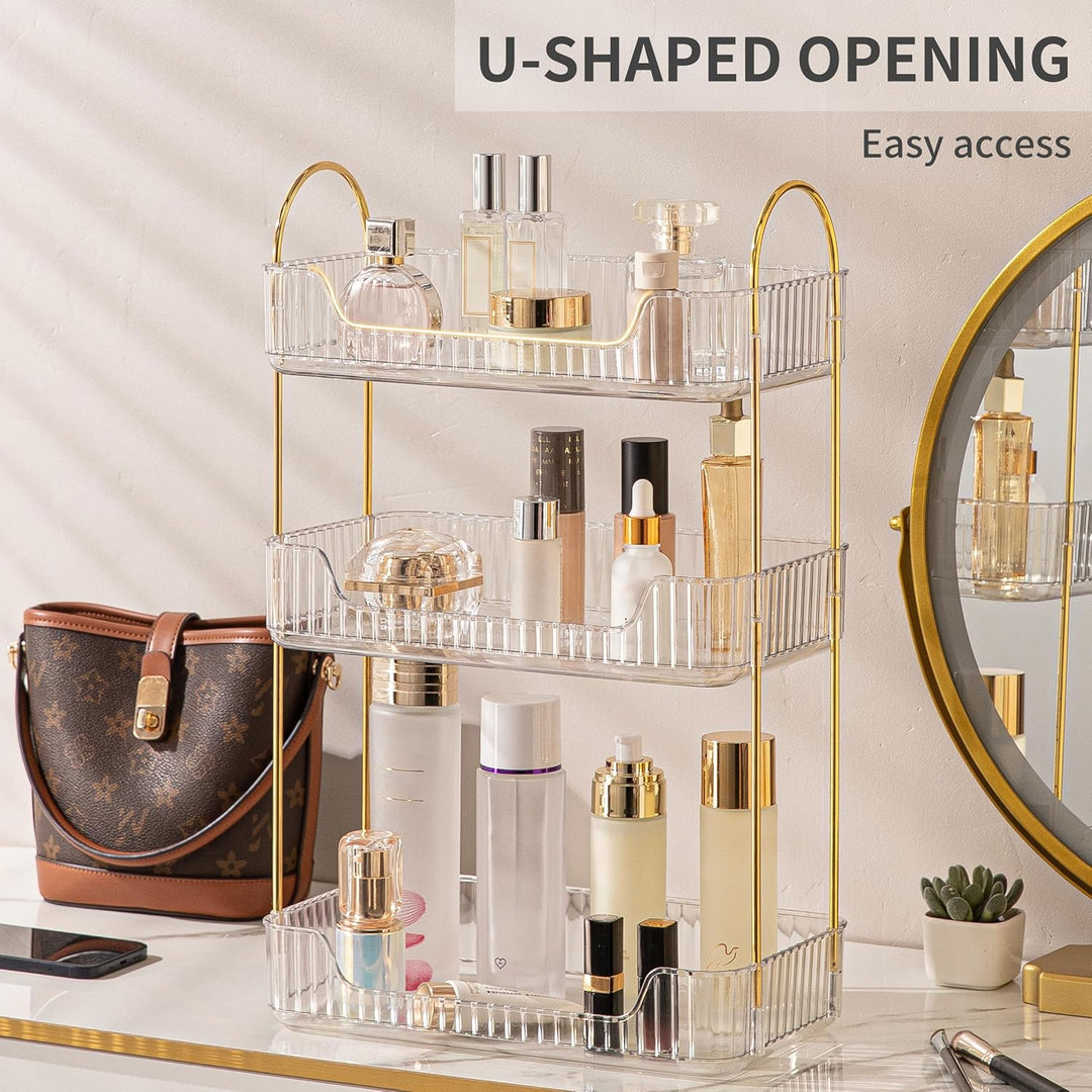 LEIKOSUP Makeup Organizer, Kosmetik Organizer 3 Ebenen, Cosmetics Beauty Organizer, Skincare Organiz