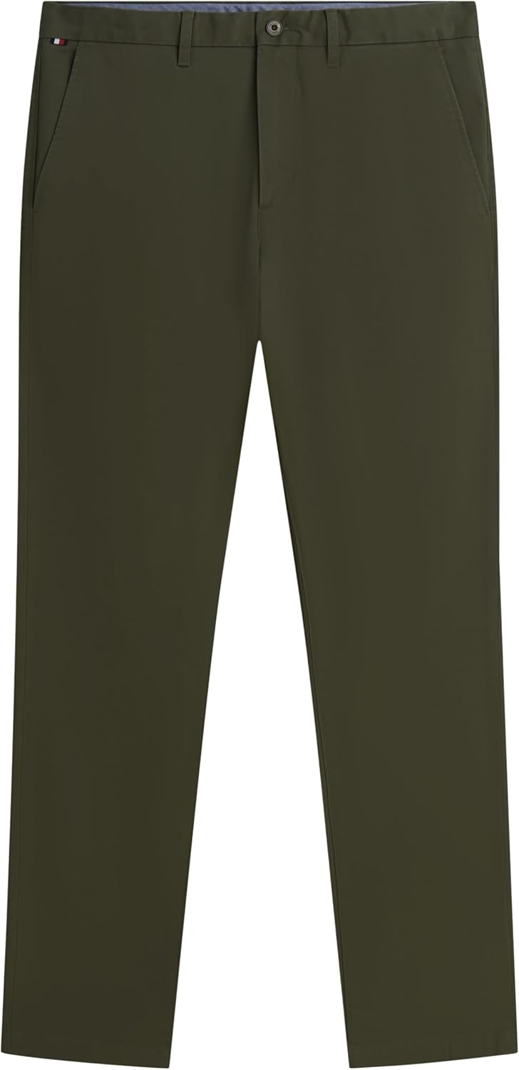 Tommy Hilfiger Herren Hose Bleecker Chino 1985 Pima Cotton Chino 31W / 28L Green (Dark Greenery), 31