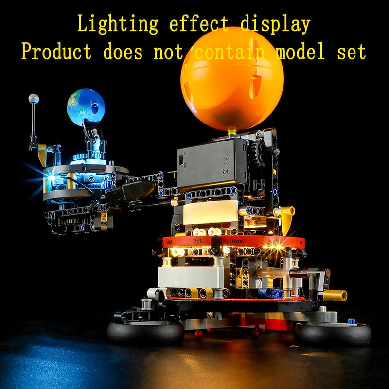 GEAMENT LED Licht-Set Kompatibel mit Lego Sonne Erde Mond Modell - Beleuchtungsset für Technic 42179