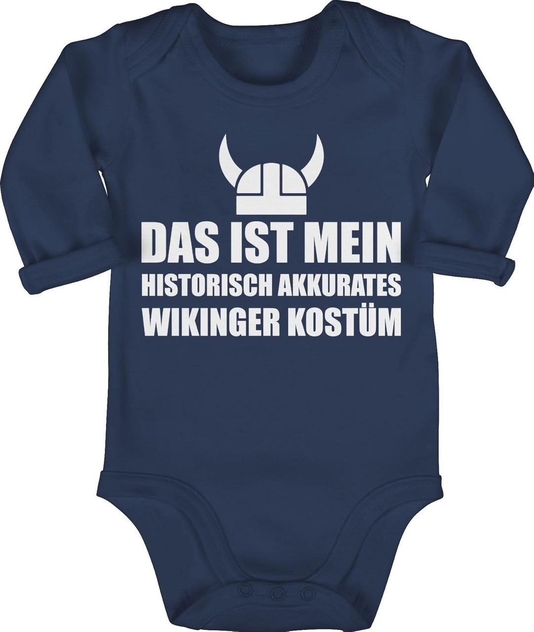 Shirtracer - Baby Body langarm Mädchen Junge - Karneval & Fasching - Das ist mein Wikinger Kostüm Vi