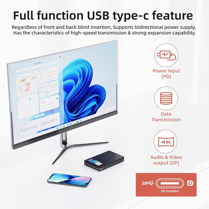 Mele Quieter 3C Lüfterloser Mini-PC N5105, Kleiner Computer, LPDDR4, Win11, HDMI 4K, Wi-Fi 6, Gigabi