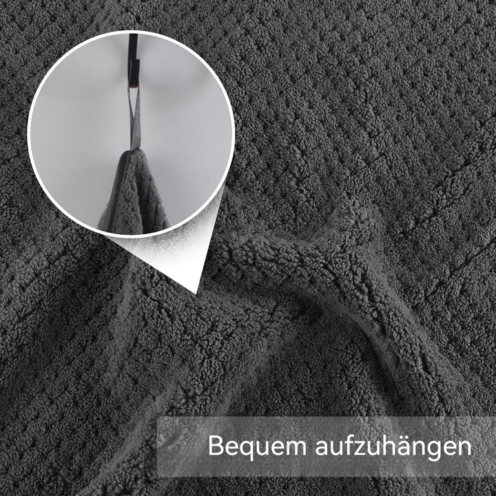 KinHwa 2er Pack Handtuch Haare, Mikrofaser Handtuch Haare, Flauschige Mikrofaser Handtücher, Microfa