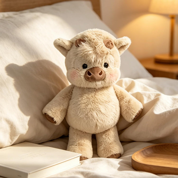 Running Cow Plush, Hochlandrind Kuscheltier Kuh, 45cm Laufendes Kuscheltier