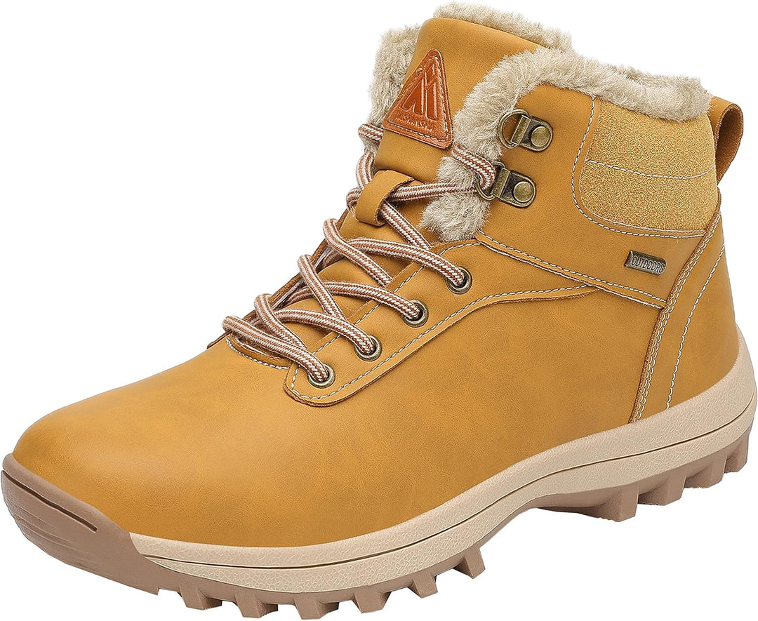 Mishansha Unisex Winterschuhe Winterstiefel mit Warm Gefüttert, Gr. 36-48 37 EU Buttergelb, 37 EU Bu
