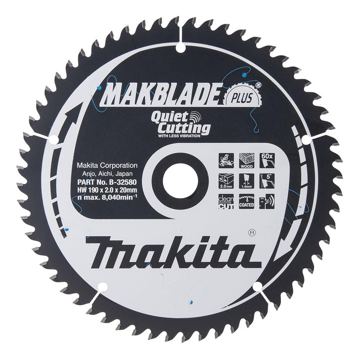 Makita Makblade+ Saegeblatt, 190 x 20 mm, 60Z, B-32580