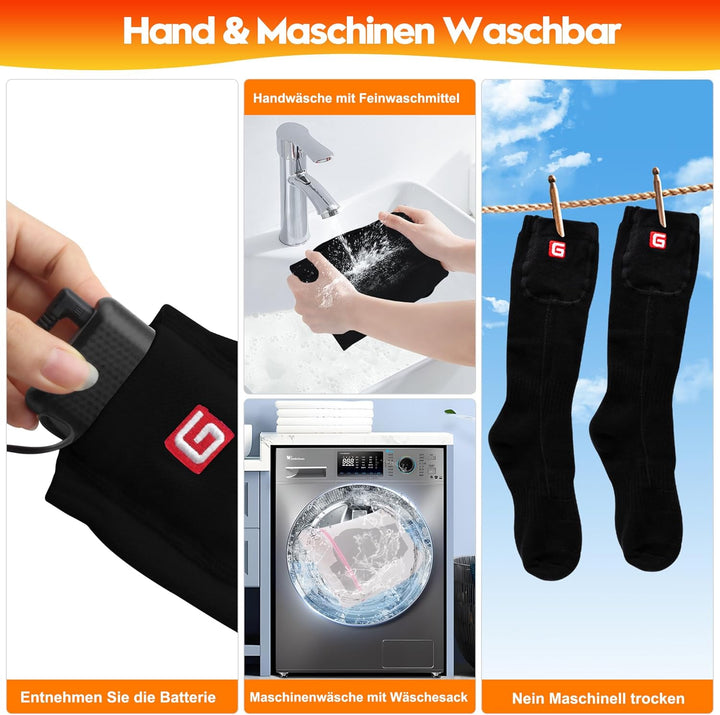 Svpro Beheizte Socken Herren Damen 4000mAh Batterie Beheizbare Socken Wiederaufladbare Elektrische S