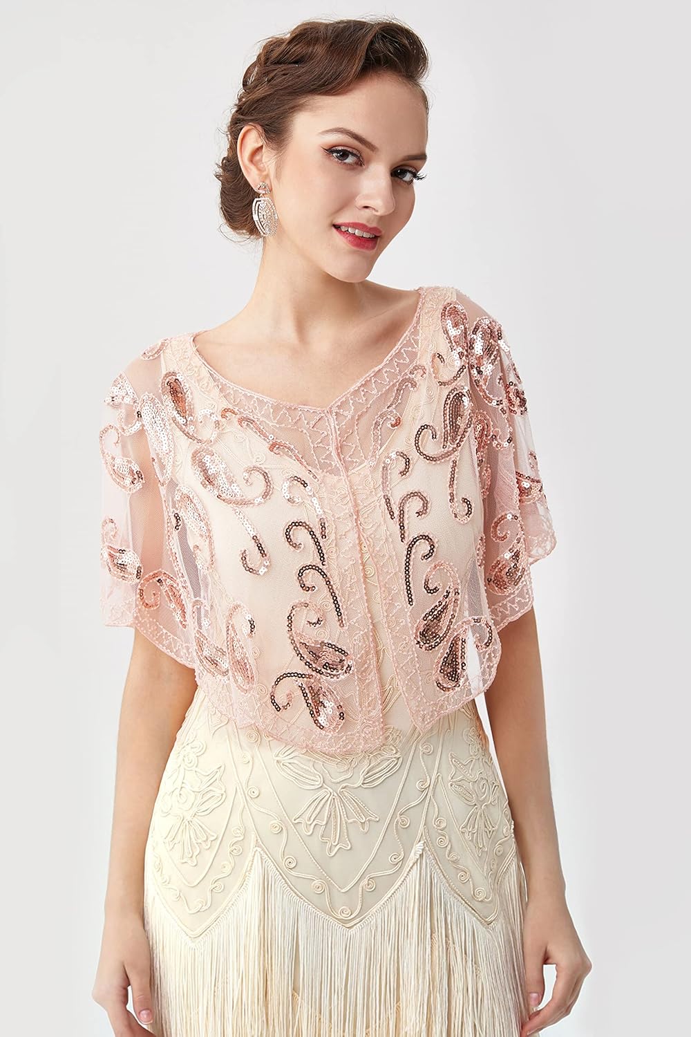BABEYOND 1920er Jahre Retro Schal Umschlagtücher für Abendkleider Stola für Hochzeit Party Gatsby Ko