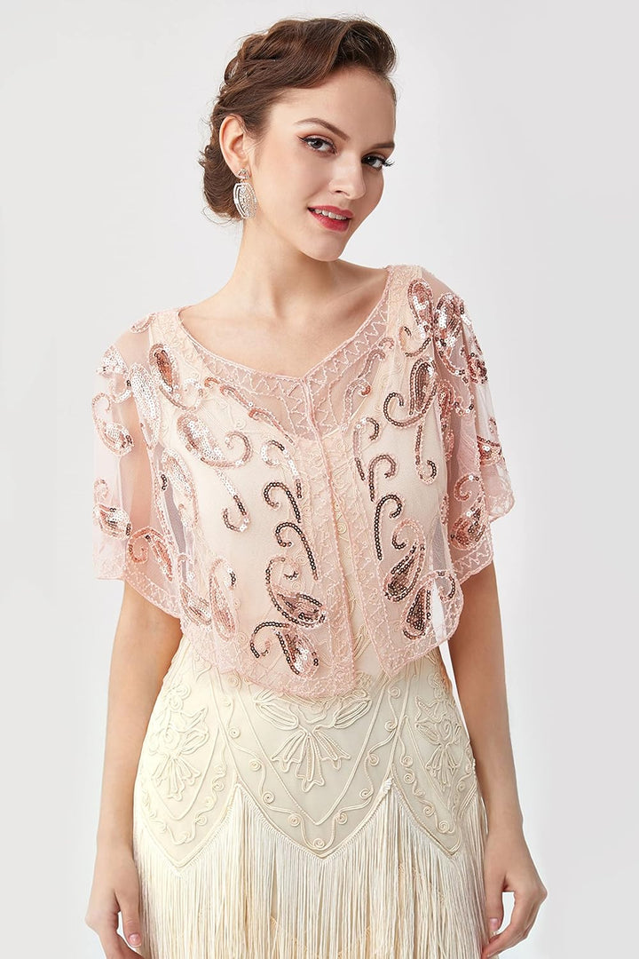 BABEYOND 1920er Jahre Retro Schal Umschlagtücher für Abendkleider Stola für Hochzeit Party Gatsby Ko