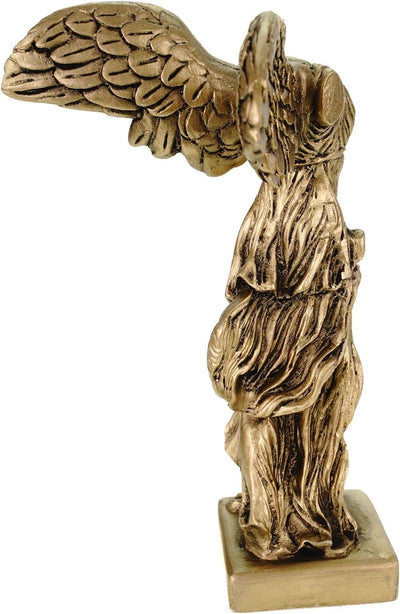 Kremers Schatzkiste Alabaster Nike Siegesgöttin von Samothrake Figur Skulptur 20 cm Gold Siegesdenkm