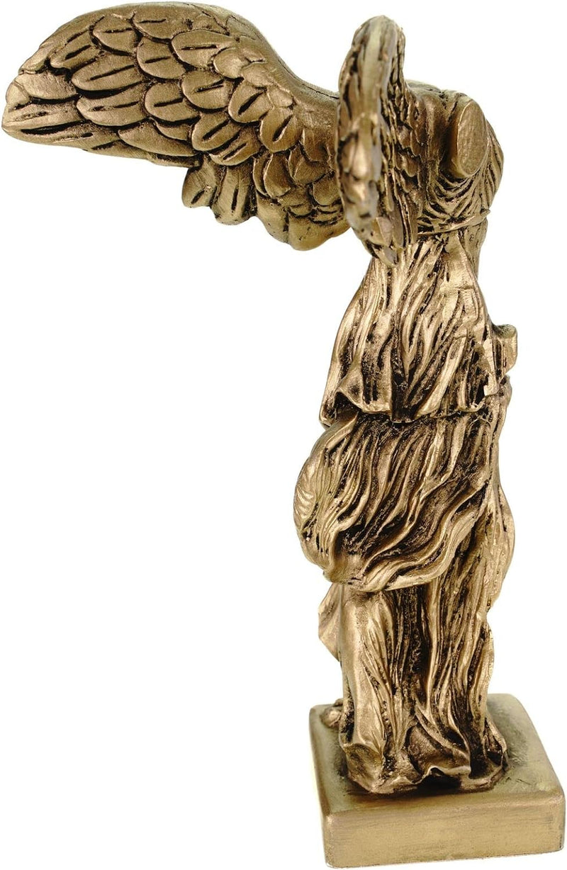 Kremers Schatzkiste Alabaster Nike Siegesgöttin von Samothrake Figur Skulptur 20 cm Gold Siegesdenkm