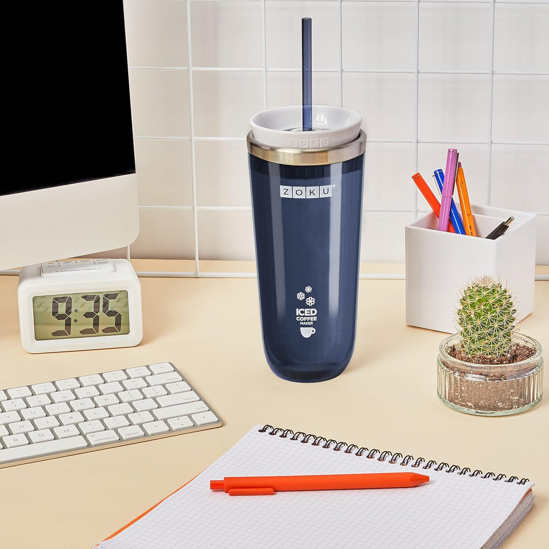 Zoku Eiskaffeezubereiter 325ml in grau, Kunststoff, 28x28x12