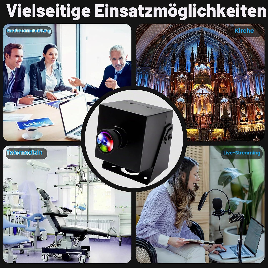 ELP HDMI 4K USB Kamera mit IMX415 Sensor Webcam,Weitwinkel 120 Grad Objektiv ohne Verzerrung USB Kam