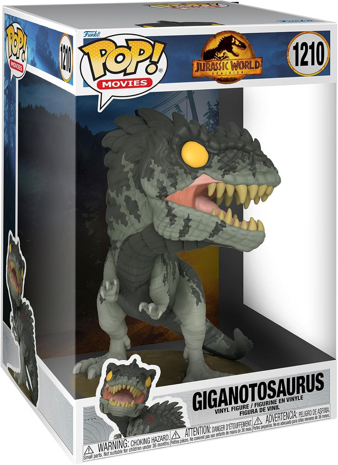 Funko Pop! Jumbo: JW3 - Giant Dino - Gigantosaurus - Jurassic World 3 - Vinyl-Sammelfigur - Geschenk