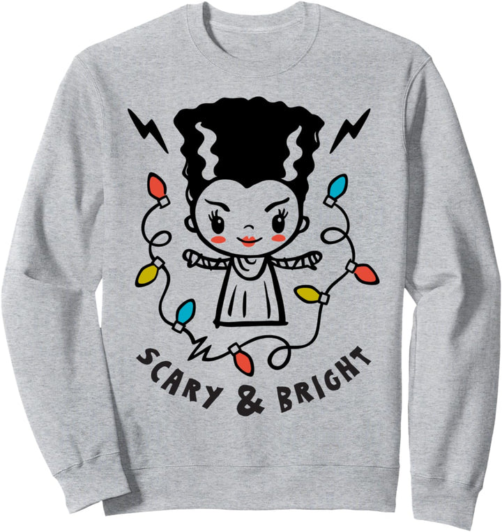 Universal Monsters Christmas Scary And Bright Bride Sweatshirt