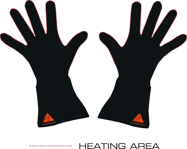 Alpenheat FireGloveliner Beheizter Unterziehhandschuh, schwarz, XS