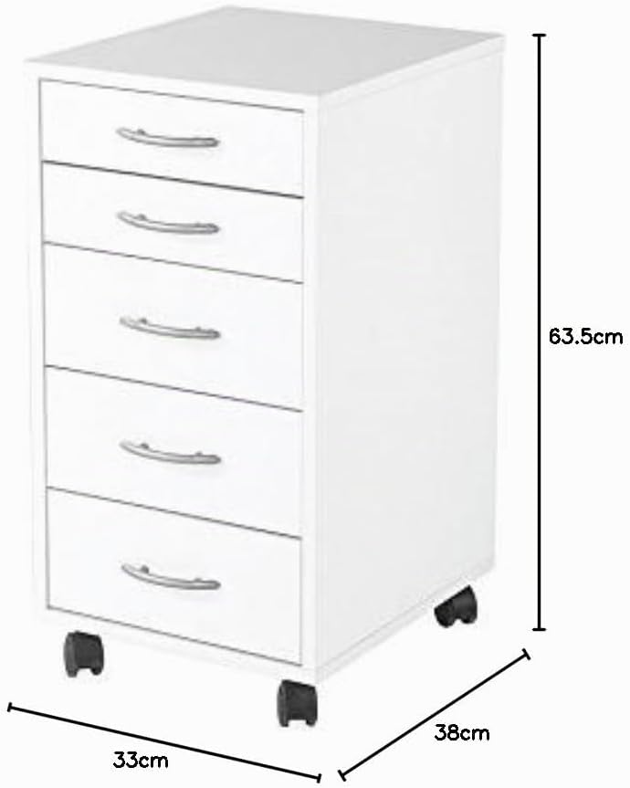 FMD Möbel, 336-001E Freddy Beistellcontainer,melaminharz beschichtete ppanplatte, weiss, masse 33.0