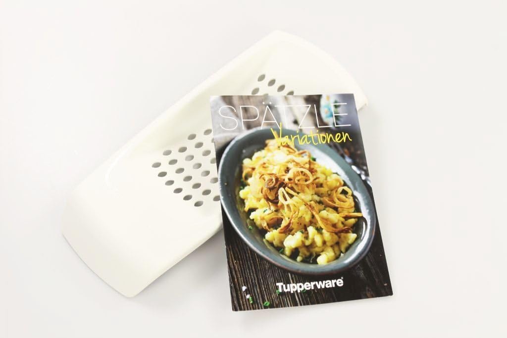 TUPPERWARE Backen weiss Knöpfle Spätzle+Teigspatel+Rezeptheft Spätzleria 29737