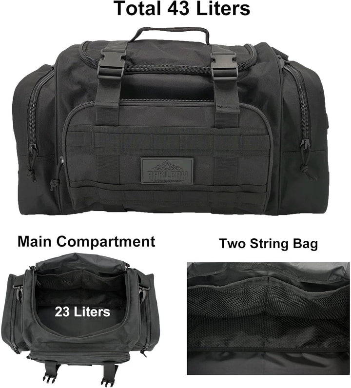 Duffle Bag Gymnastiktasche Reise- Wander- & Trekking-Sporttasche Jagd- & Angeltasche 43L Hochwertig