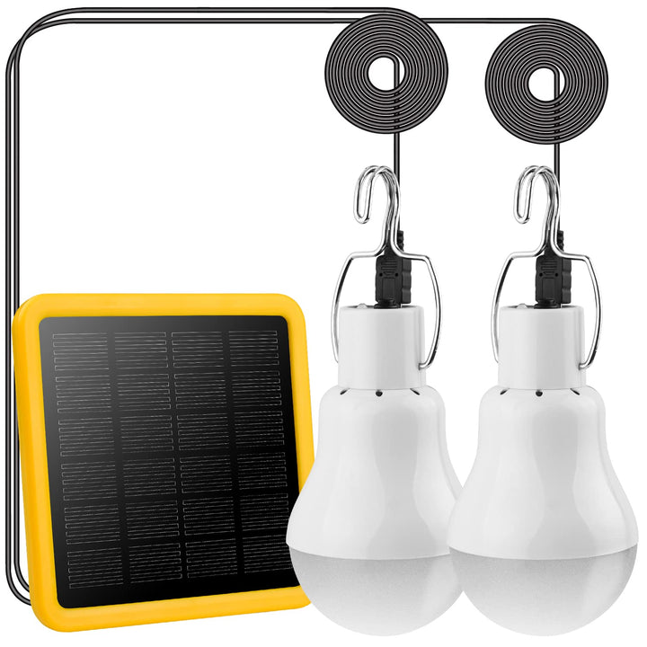 Beinhome Solarlampen für Aussen 130Lumen 800mAh mit Solarpanel,Portable Solar LED Glühbirne,3,5m USB