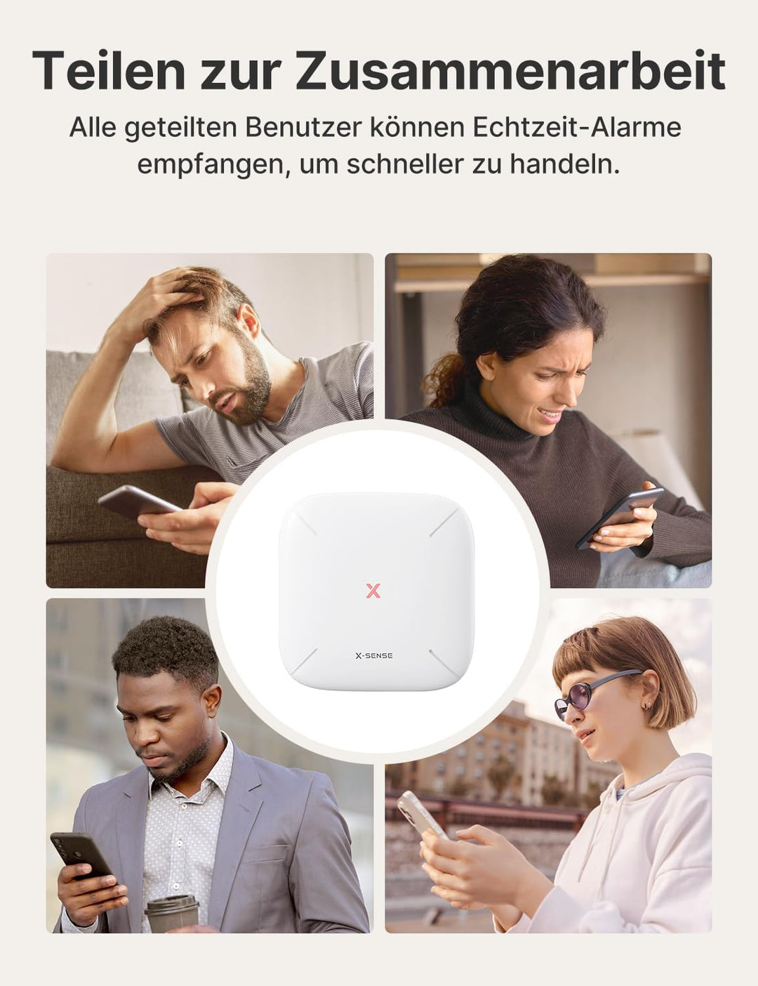 X-Sense Smart Home-Basisstation – Kompaktes Design, erfordert 2,4-GHz-WLAN, mit 2-in-1-Taste für Stu