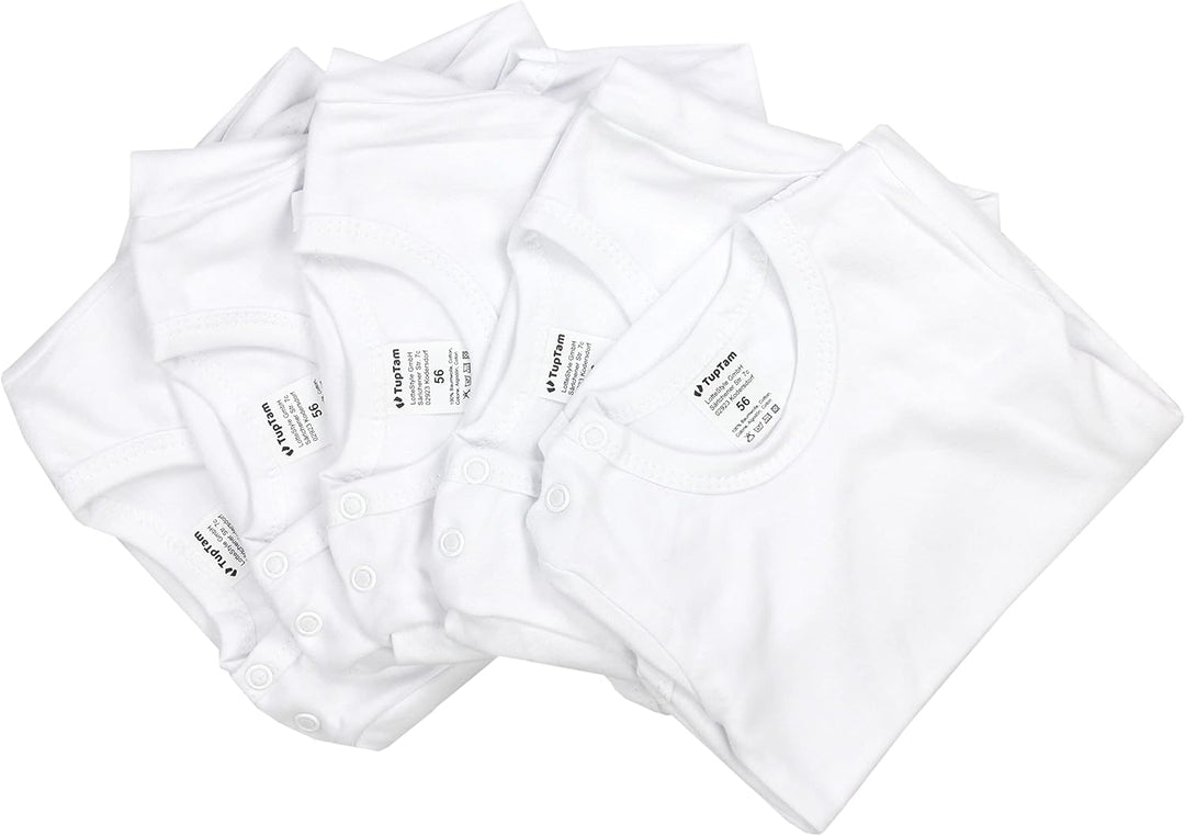 Baby Body Langarm – Weicher Body Baby 5er Pack aus Baumwolle, Unifarben, OEKO-TEX Zertifiziert, 80 F