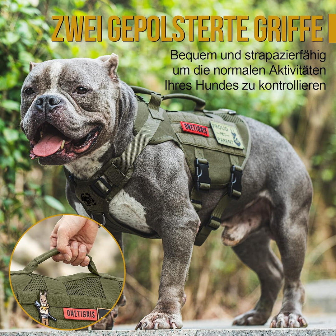 OneTigris No-Pull Hundegeschirr, AIRE MESH Einstellbar Sicherheitsgeschirr Ultra Atmungsaktiv für Gr