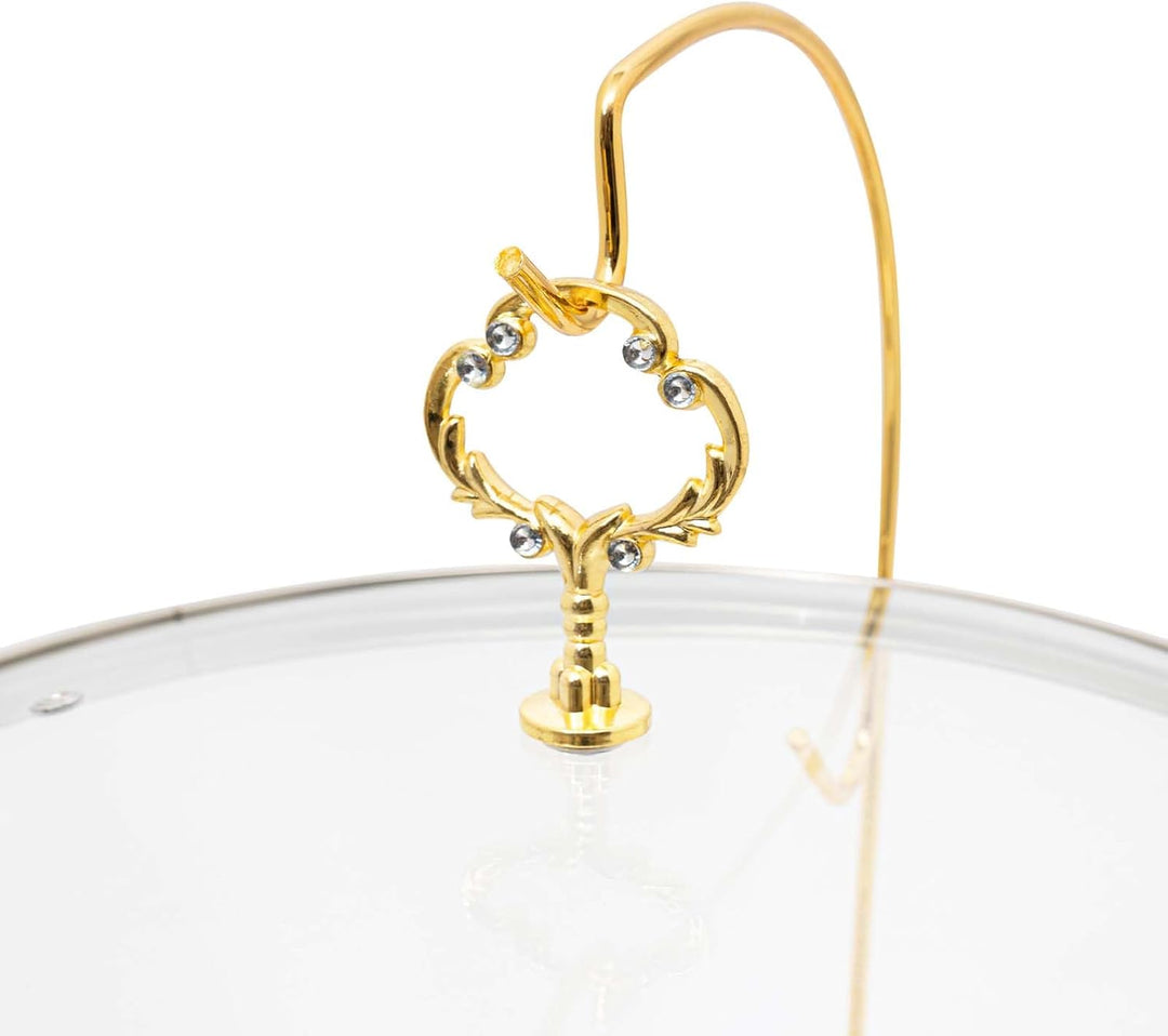 Runder Chafing Dish 6 Liter, Edelstahl Speisenwärmer mit Glasdeckel Wärmebehälter Lebensmittel Warme