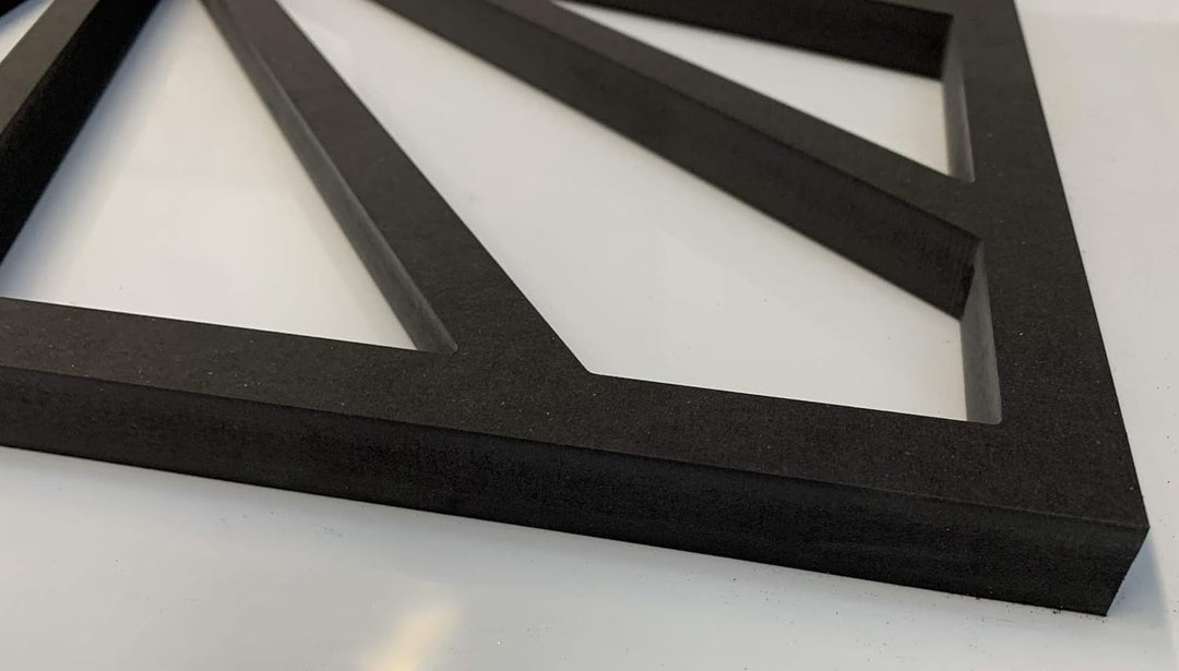 FLEXISTYLE Gross EKO wanduhr quadratisch XXL ohne tickgeräusche LOFT Grande Schwarz Quadrat 80cm! (D