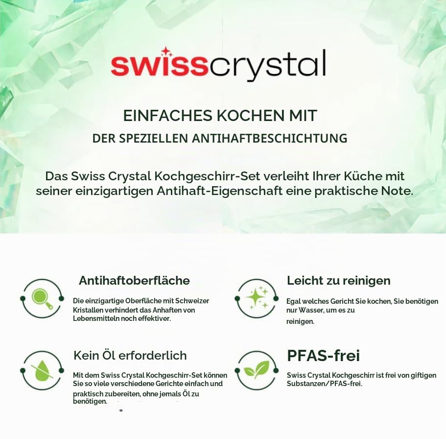 Karaca Swiss Crystal Antihaft-Induktions-Schmortopf mit Deckel, 30 cm, Cremefarben Kochtopf, PFOA/PF